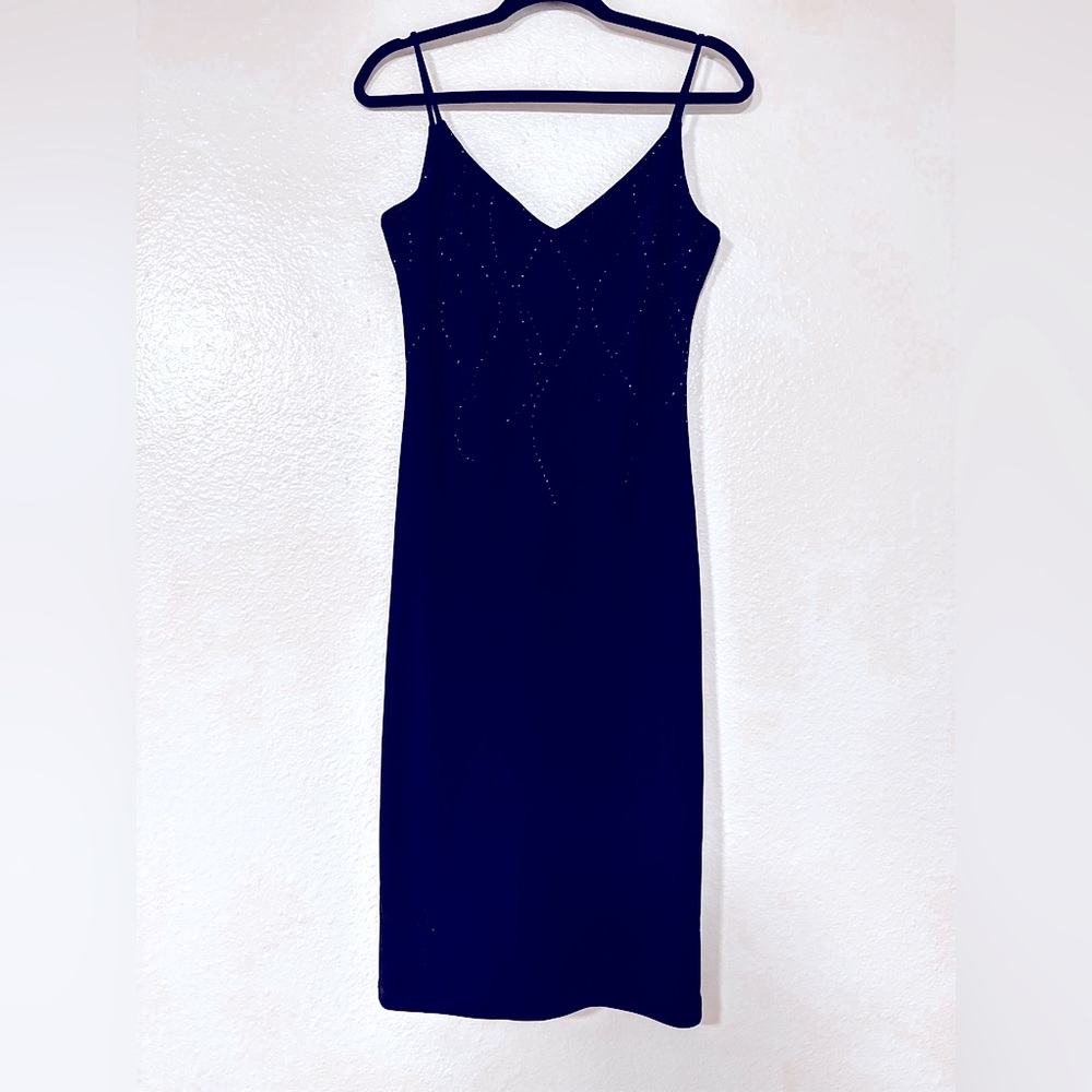 Vintage 90s Navy Rampage Cocktail Dress